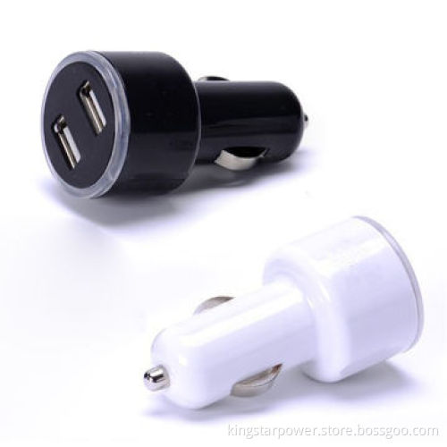Dual USB Car Charger with LED Indicator, for iPhone, iPad, iPod, Samsung, BlackBerry, HTC